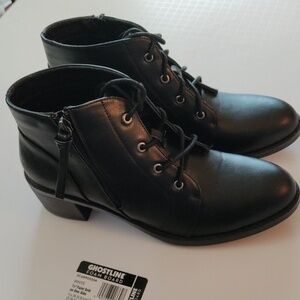 Easy Street women ankle boots size 8.5 leather 2 inch heel